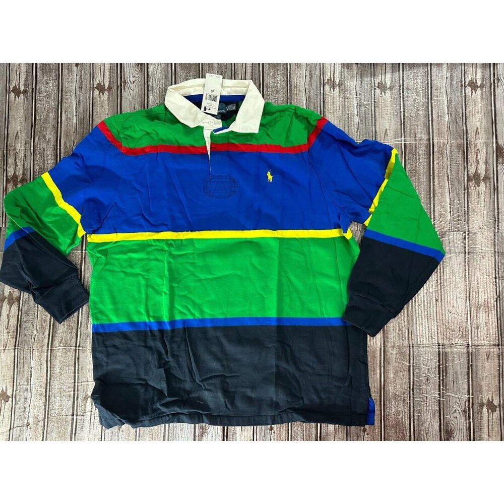 Polo Ralph Lauren rugby heavy cotton polo shirt colorblock sz 2XL NWT $98